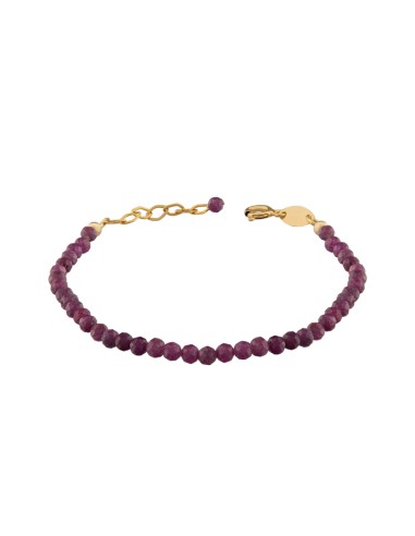 Kuyumcudukkani"Yakut Renkli Doğal Taşlı"Bileklik- 29071-G-RUBY