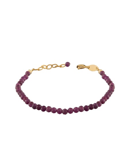 Kuyumcudukkani"Yakut Renkli Doğal Taşlı"Bileklik- 29071-G-RUBY