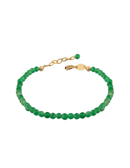Kuyumcudukkani"Yeşil Agate(Akik) Renkli Doğal Taşlı"Bileklik- 29075-G-GRNAGATE