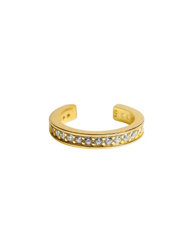 Kuyumcudukkani Tamtur Beyaz Taşlı Modelli Trend"Ear Cuff"Küpe-31123-G-W