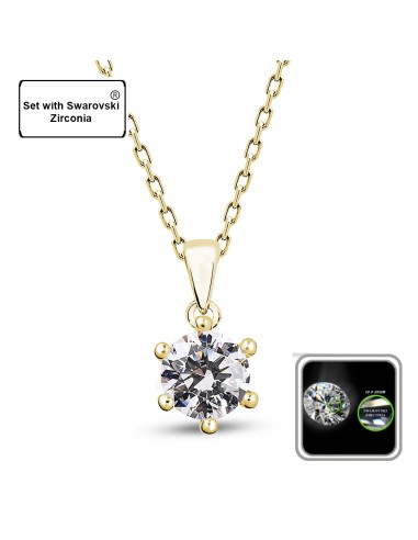 Kuyumcudukkani 6mm Zirconia Taşlı"Tektaş"Kolye Küpe Seti- 32116-G-W-6MM