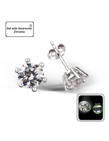 Kuyumcudukkani 6mm Zirconia Taşlı"Tektaş"Kolye Küpe Seti- 32116-W-W-6MM