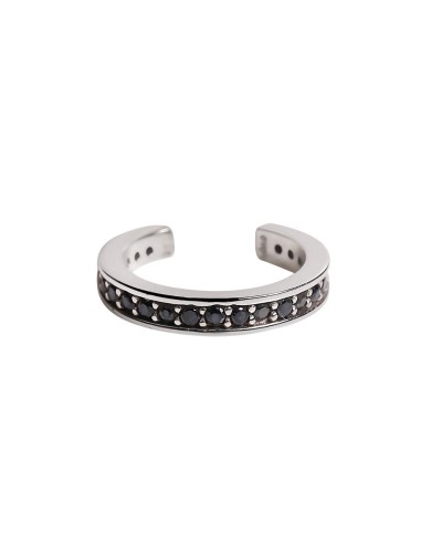 Kuyumcudukkani Tamtur Siyah Taşlı Modelli Trend"Ear Cuff"Küpe-31123-W-BLK