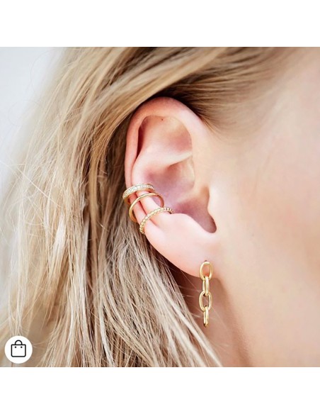 Kuyumcudukkani Yeni Trend Noktalı Ear Cuff -30101-R-13mm