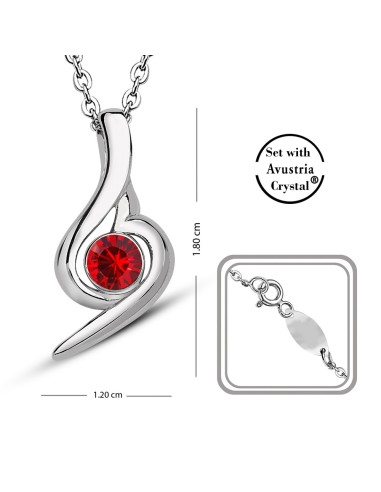 Kuyumcudukkani Avusturya Kristal Taşı"Abudance of My Heart"Kolye - 32036-W-R