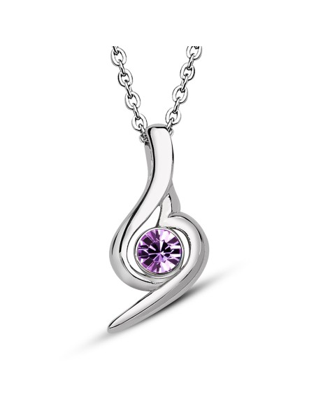 Kuyumcudukkani Avusturya Kristal Taşı"Abudance of My Heart"Kolye - 32036-W-PUR