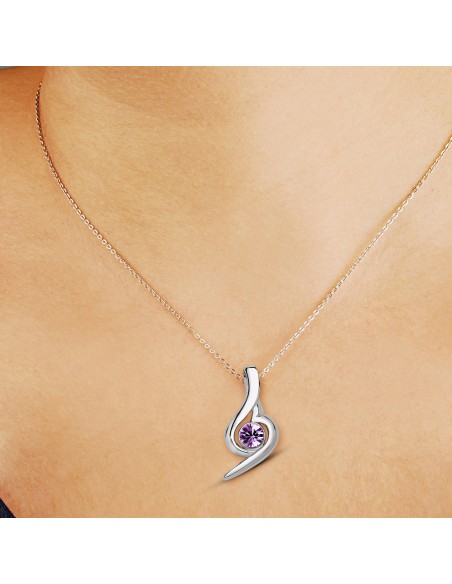 Kuyumcudukkani Avusturya Kristal Taşı"Abudance of My Heart"Kolye - 32036-W-PUR