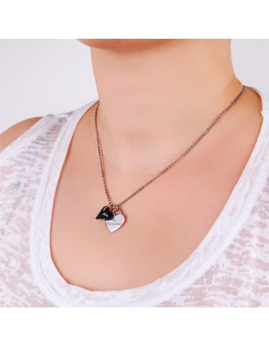 Kuyumcudukkani "MESAJ"Yazılı Kolye - 32054-W-BLU