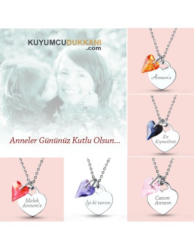 Kuyumcudukkani "MESAJ"Yazılı Kolye - 32054-W-BLU