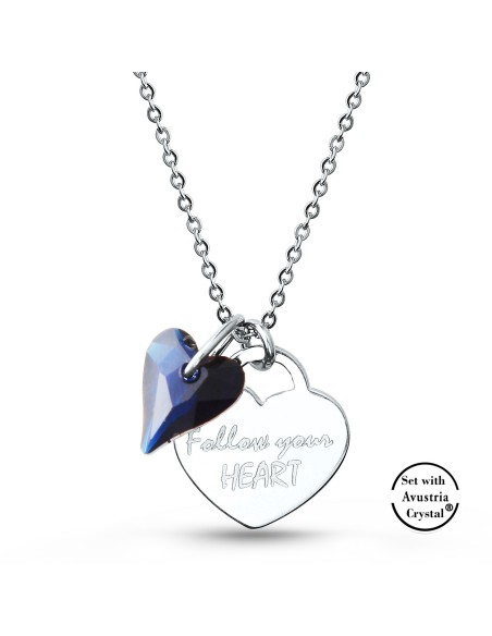 Kuyumcudukkani "MESAJ"Yazılı Kolye - 32054-W-BLU