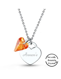 MESAJ Engraved Necklace 32054-W-ORA