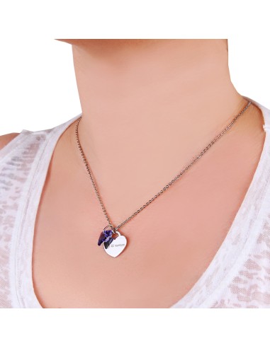 Kuyumcudukkani "MESAJ"Yazılı Kolye - 32054-W-PUR