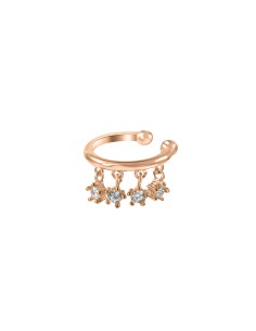 KuyumcudukkaniYeni Trend 4 Zirkon Taşlı Ear Cuff Küpe-31141-R-W