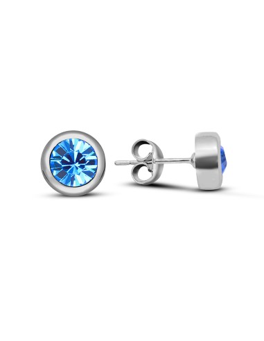 Kuyumcudukkani Avusturya Kristal Taşı Taşlı"Tektaş"Küpe- 32044-W-BLU