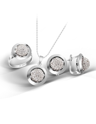 Kuyumcudükkani Avusturya"Crystal"Taşlı Mini Set -24087-W-W