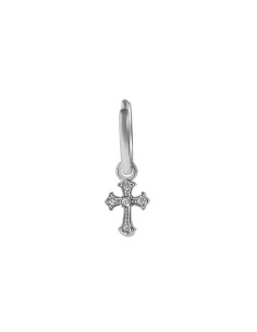 Kuyumcudukkani Minik Halkalı"Haç Sallantılı"Küpe-31219-W-W
