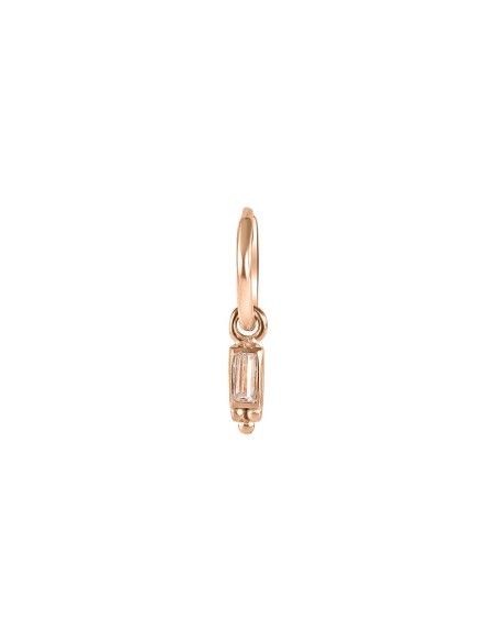 Kuyumcudukkani Minik Halkalı"Baget Sallantılı"Küpe-31220-R-W