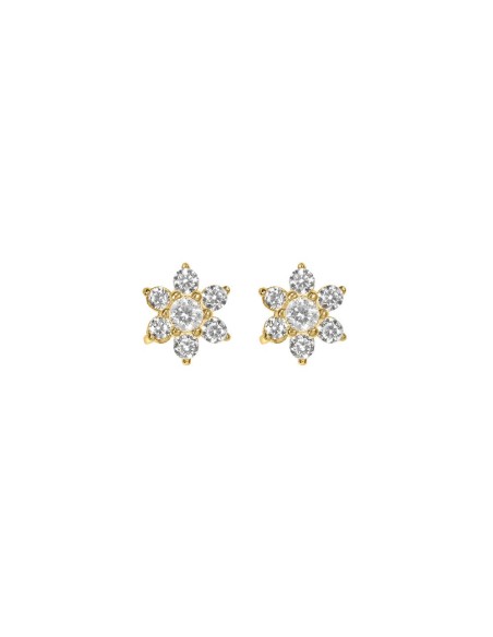 Kuyumcudukkani Vidalı"Çiçek"Küpe-31244-G-W