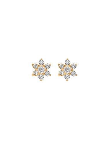 Kuyumcudukkani Vidalı"Çiçek"Küpe-31244-R-W