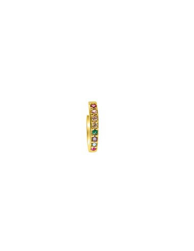 Kuyumcudukkani 11mm"Rainbow Halka"Küpe-31247-G-MIX