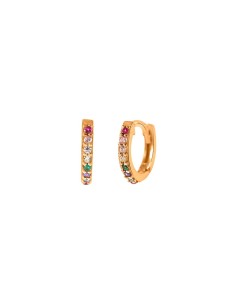 Kuyumcudukkani 11mm"Rainbow Halka"Küpe-31247-R-MIX